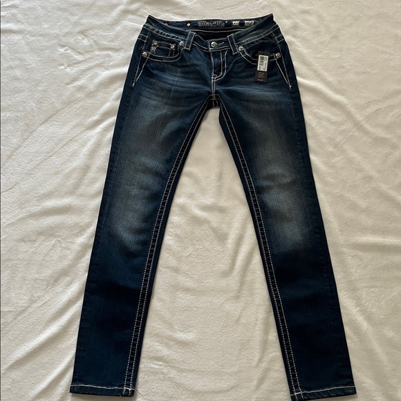 Miss Me Dark Blue Embellished Women's Jeans - Picture 5 of 10